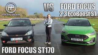 Ford Focus ST170 vs Ford Focus 23 EcoBoost ST  Shootout OLD VS NEW  Fifth Gear [upl. by Lupe764]