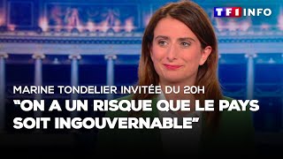 Marine Tondelier invitée du 20H  quotOn a un risque que le pays soit ingouvernablequot [upl. by Hanschen]