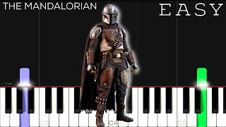 The Mandalorian  Star Wars Main Theme  EASY Piano Tutorial [upl. by Asirret]