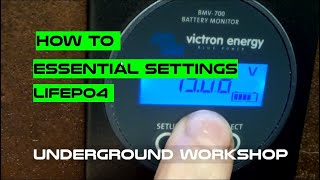 BMV700 battery monitor setup  essential settings for lifepo4 [upl. by Kcerred]