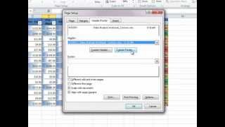 In Excel Add the date time filename and page numbers to a header or footer in Excel 2010 [upl. by Nerua]