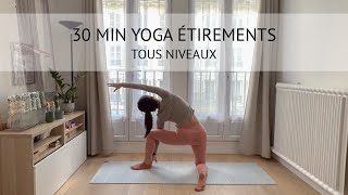 30 MIN YOGA ÉTIREMENTS ÉPAULES HANCHES JAMBES  TOUS NIVEAUX  FRANÇAIS  NICKY YOGA TAIPEI PARIS [upl. by Starling329]