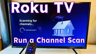 Roku Smart TV  Run a Channel Scan Auto Program for OvertheAir TV Antenna Channels 2024 [upl. by Spector421]