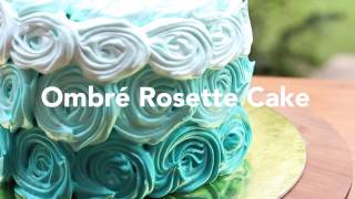 Decorating an Ombré Rosette Cake  Chedz Culinary Club Cake Decorating [upl. by Colley]