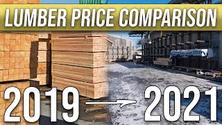 Lumber Price Comparison  1021 in 2019 is now  in 2021 [upl. by Thornton]