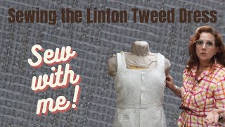 Sewing a lined sheath dress with Linton tweed using an invisible side zipper [upl. by Ainnet555]