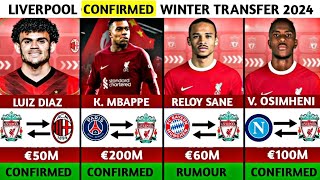 ⛔ LIVERPOOL ALL CONFIRMED ✅ AND RELEASE ❌ TRANSFER 2024 MPAPPE LUIZ DIAZ RELOY SANE OSIMHEN [upl. by Anined]