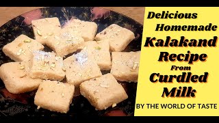 Delicious Authentic Kalakand or Milk Cake Recipe [upl. by Milano]