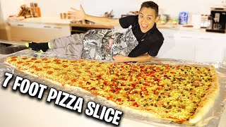 How To Make A Giant 7Foot Pizza Slice [upl. by Aicila561]