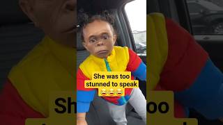 Monkey filter prank on my little daughter  Tiktok  filter monkey prank shorts funny pranks [upl. by Brost]