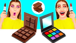 Desafío De Comida Real vs De Comida Chocolate por Fun Challenge [upl. by Corrina380]