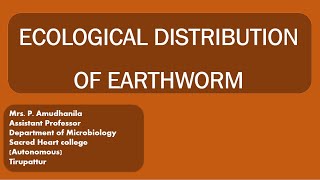 ECOLOGICAL DISTRIBUTIONECOLOGICAL DISTRIBUTION OF EARTHWORMEPIGEICANECICENDOGEIC EARTHWORM [upl. by Jallier943]