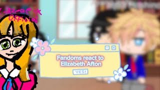 Fandoms react to Elizabeth Afton 15 put in 2X [upl. by Ellertal156]