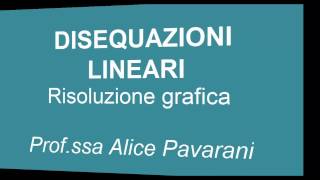 Disequazioni lineari  risoluzione grafica [upl. by Friedland]