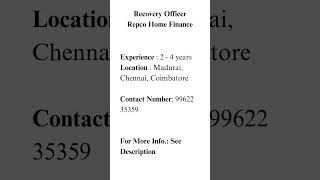 Recovery Officer Repco Home Finance [upl. by Assereht372]