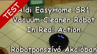 Aldi EasyHome SR1  Vacuum Cleaner Robot In Real Action  Robotporszívó Akcióban [upl. by Shana971]