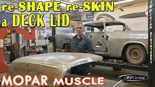 ReSkinning a Modified Trunk Lid  FINAL Part  1956 Chrysler Windsor Muscle Car [upl. by Essirahs]