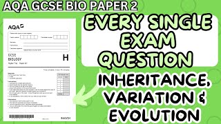 GCSE BIOLOGY Every Single Exam Question Inheritance variation and evolution [upl. by Ahsinoj919]