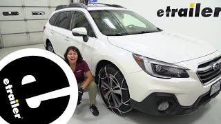 etrailer  2018 Subaru Outback Wagon Konig Tire Chains Complete Installation [upl. by Rofotsirk]