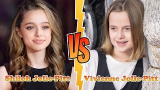 Shiloh JoliePitt VS Vivienne JoliePitt Angelina Jolies Daughter Transformation ★ 2023 [upl. by Innattirb]