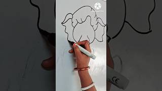 Joy Sri ganesha drawing ganeshaart ganpatibappa art [upl. by Verna]