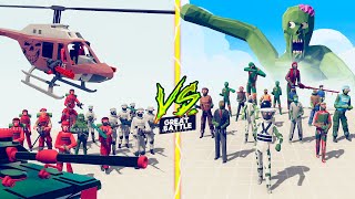 ZOMBIE TEAM vs MODERN MILITARY TEAM  Totally Accurate Battle Simulator TABS [upl. by Ettenoitna]