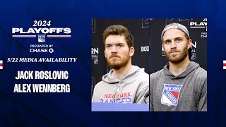 NYR vs FLA Jack Roslovic and Alex Wennberg Pregame Media Availability  May 22 2024 [upl. by Denzil]