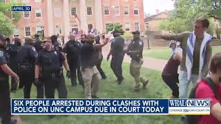 Six people arrested during proPalestinian protests at UNC due in court Thursday [upl. by Lseil]