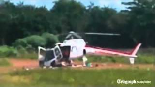 Helicopter falls apart on landing [upl. by Elegna211]