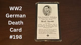 WW2 German Death Card 198 [upl. by Takken]