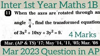 Transformation of axesInter 1st Year Maths 1Bmaths naresh eclass [upl. by Gerdy]