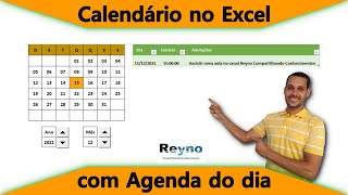 Como Fazer Calendário com Agenda 2022 no Excel Calendário Dinâmico [upl. by Jovitta531]