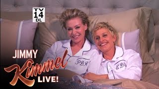 Jimmy Kimmel Surprises Ellen and Portia After the Oscars [upl. by Finstad]