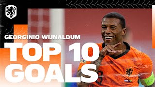 Georginio Wijnaldum  Top 10 goals in Oranje 🔥 [upl. by Ised]