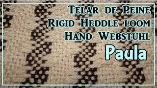 Telar María de Peine Punto PAULA Pattern Rigid Heddle Loom Hand Webstuhl Muster Lana Wolle [upl. by Attenrev]