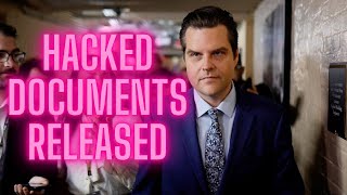 Media Releases HACKED Matt Gaetz Documents [upl. by Llewon]