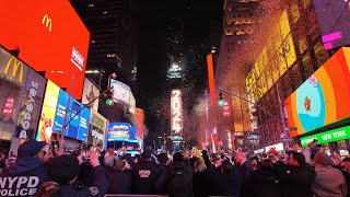 Full NYC Times Square New Years Eve Ball Drop amp Countdown 2024 [upl. by Gleda]