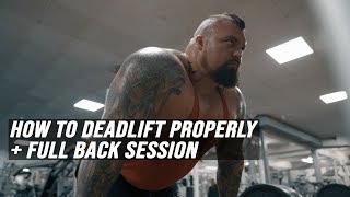 How To Deadlift Properly  Full Back Session [upl. by Schulein]