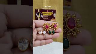 💎✨So beautiful and stylish 3 in 1 gold stud earrings only 8 grams studearrings viralvideo gold [upl. by Shushan643]