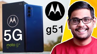 Moto g51 5G  Review True 5G Smartphone Under 15000 [upl. by Ruhtracam388]