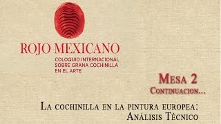 Continua Rojo Mexicano La cochinilla en la pintura europea Análisis Técnico Mesa 2 [upl. by Ettegdirb157]