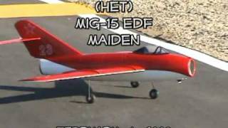 HET MiG15 EDF Jet with quotThe Beastquot 70mm EDF Outrunner from Hoffman Magnetics  Maiden [upl. by Assenaj]