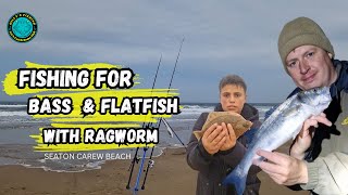 Bass amp Flatfish Fishing UK  Fresh Ragworm  Seaton Carew Hartlepool [upl. by Andrei]