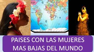 TOP 10 Países con las mujeres más bajas del mundo [upl. by Anirtak]