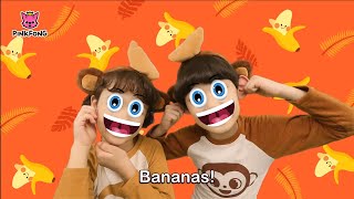 Pinkfong Songs for Children Monkey Banana Dance Baby Monkey Dance Along Funny Laugh Effects [upl. by Cadman]