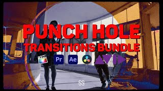 Punch Hole Transitions  Nitrozme for Premiere Pro DaVinci Final Cut Pro X [upl. by Dev773]