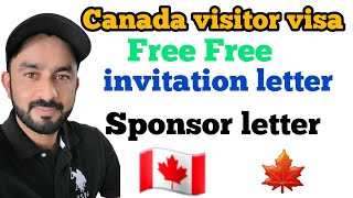 Canada visitor visa invitation letter  canada visa sponsor letter [upl. by Ruel252]