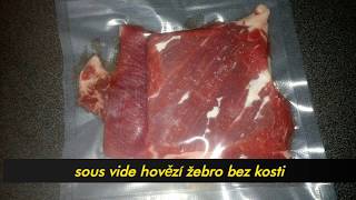 Sous vide hovězí žebro beef rib  15 hod [upl. by Yenitirb881]