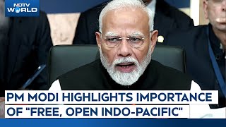 Quad Summit US  PM Modi At Quad Summit quotFree Open IndoPacific Is Our Shared Priorityquot [upl. by Anatnahs64]