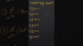 Differentiation of Trigonometric Functions  All Formulae  education derivatives trigonometry [upl. by Chassin]